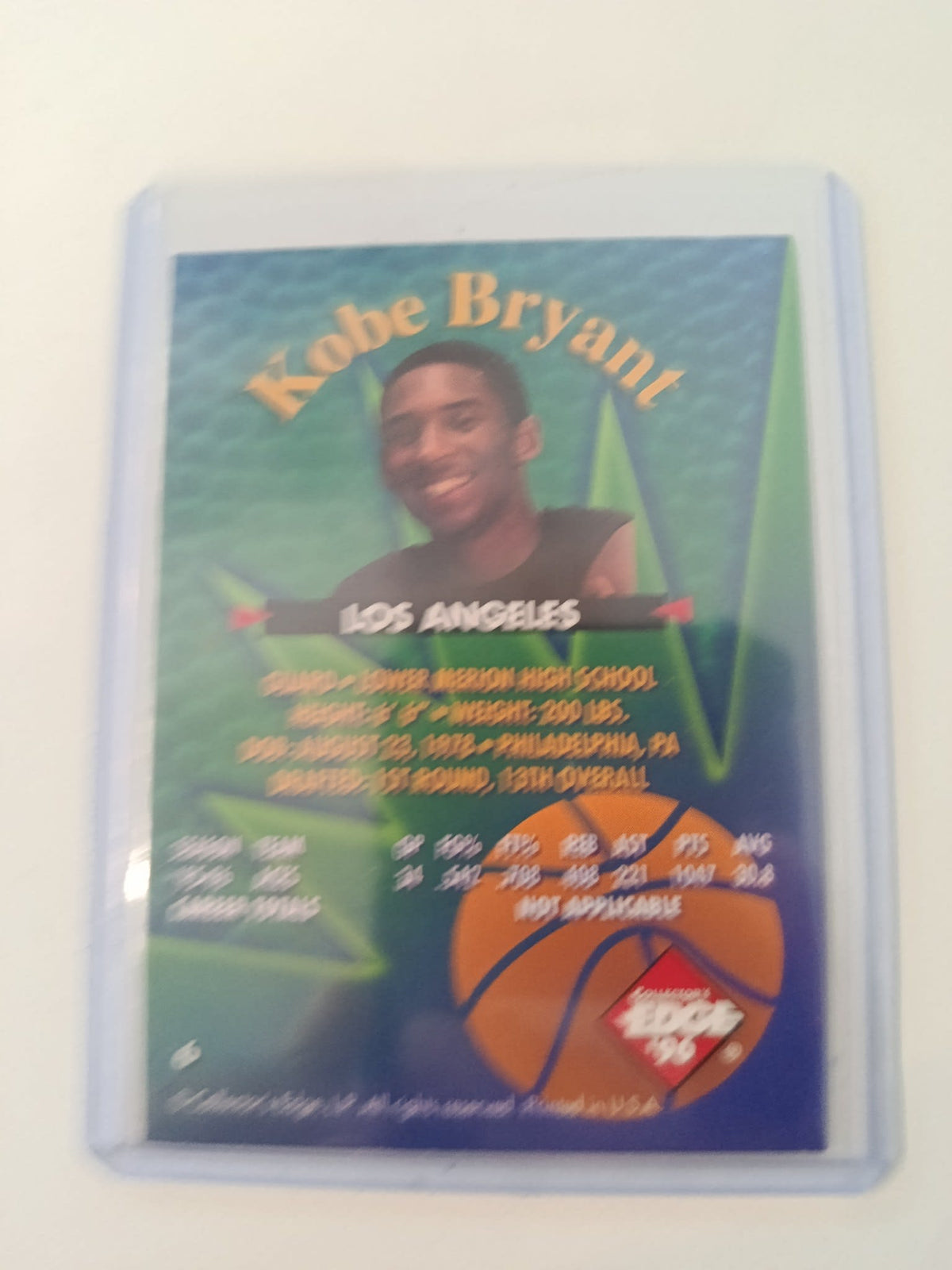 1996 Collector's Edge Rookie Edge Rookie Kobe Bryant #6 - view 2