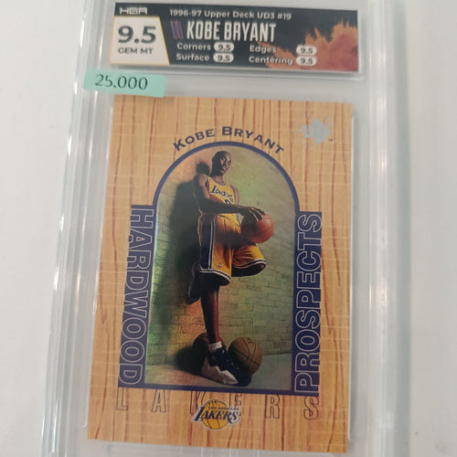 1996-97 Upper Deck UD3 Hardwood Prospects Kobe Bryant #19 HGA 9.5