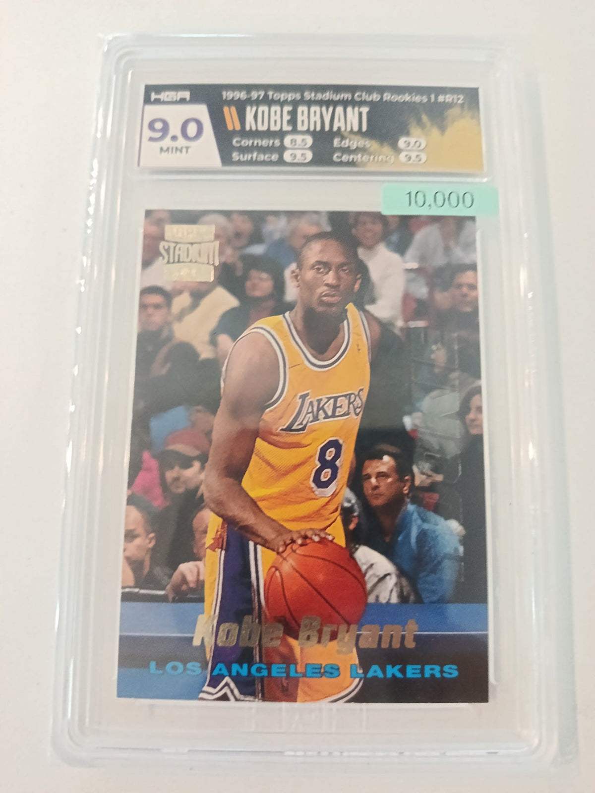1996-97 Topps Stadium Club Rookies Kobe Bryant #R1 Herc 9.0