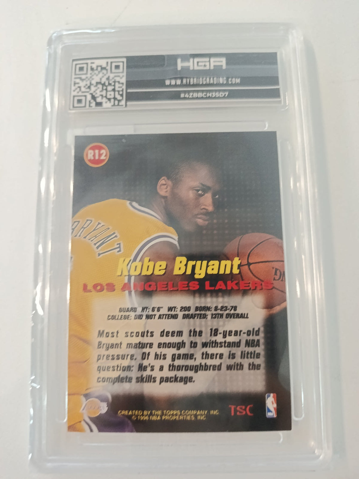 1996-97 Topps Stadium Club Rookies Kobe Bryant #R1 Herc 9.0 - view 2