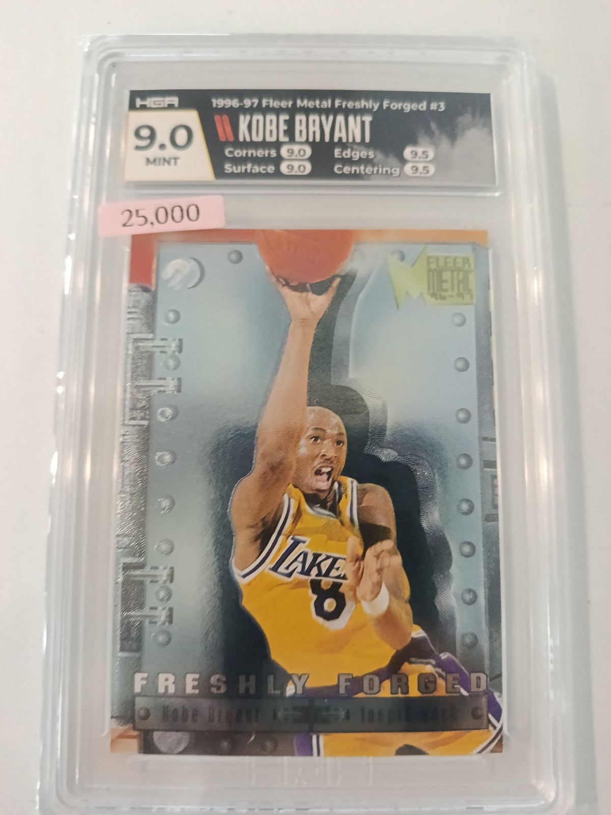 1996-97 Fleer Metal Freshly Forged Freshly Forged Kobe Bryant #3 HGA 9.0