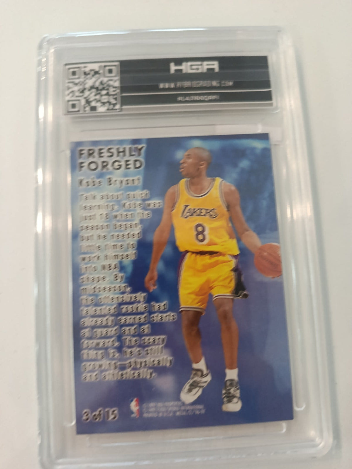 1996-97 Fleer Metal Freshly Forged Freshly Forged Kobe Bryant #3 HGA 9.0 - view 2