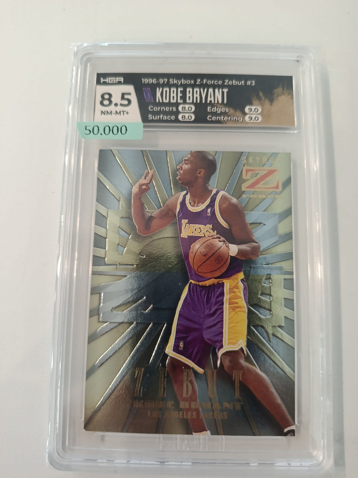 1996-97 Skybox Z-Force Debut Kobe Bryant #3 HGA 8.5