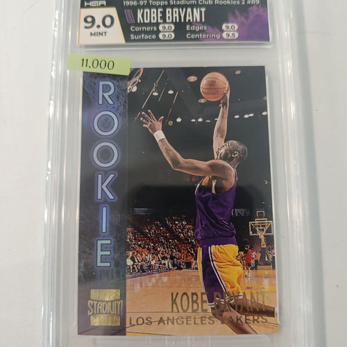 1996-97 Topps Stadium Club Rookies 2 Kobe Bryant #R9 HGA 9.0