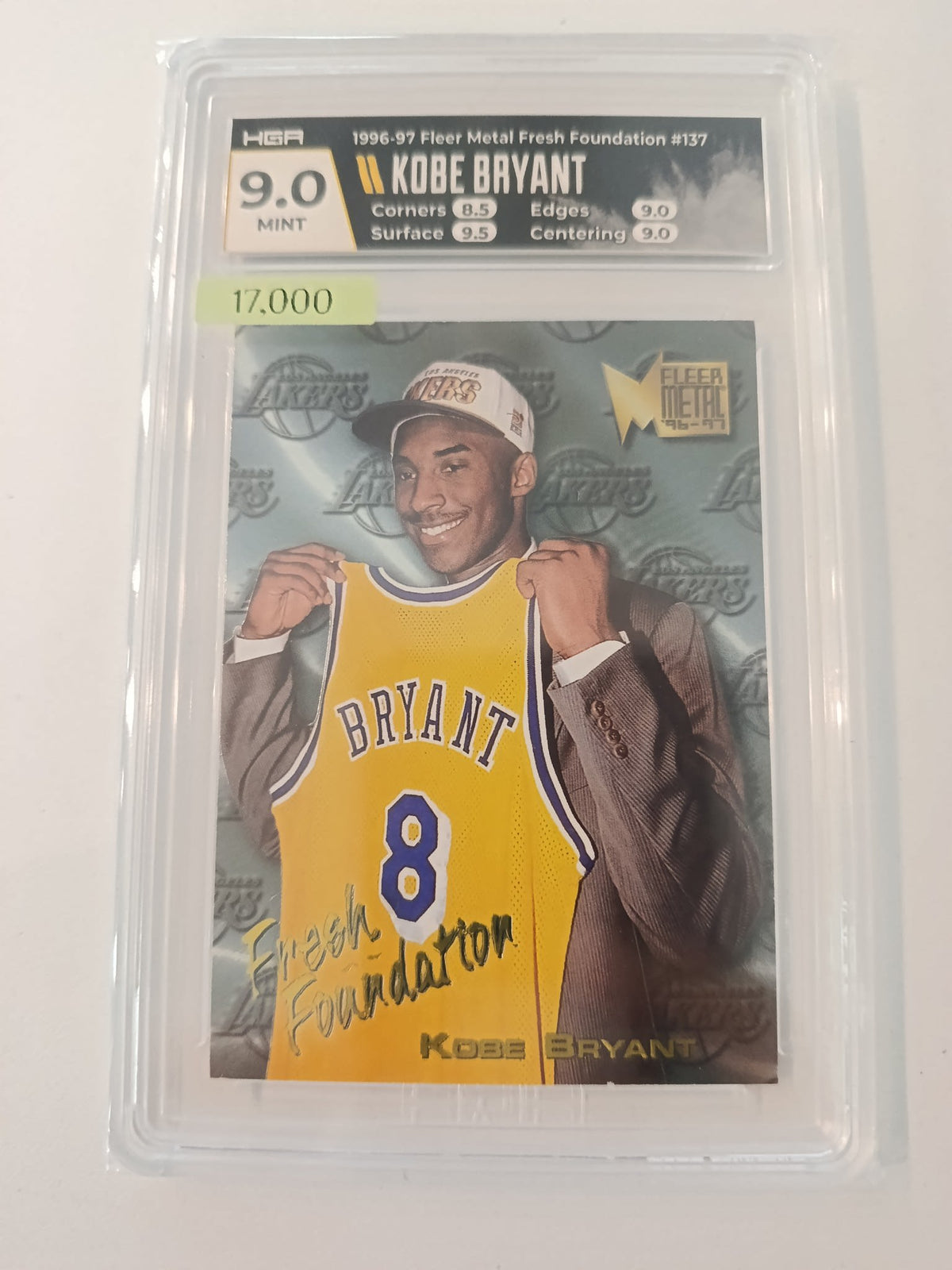 1996-97 Fleer Metal Fresh Foundation Kobe Bryant #137 HGA 9.0
