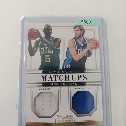 2012-13 Panini National Treasures Matchups Kevin Garnett / Dirk Nowitzki #18