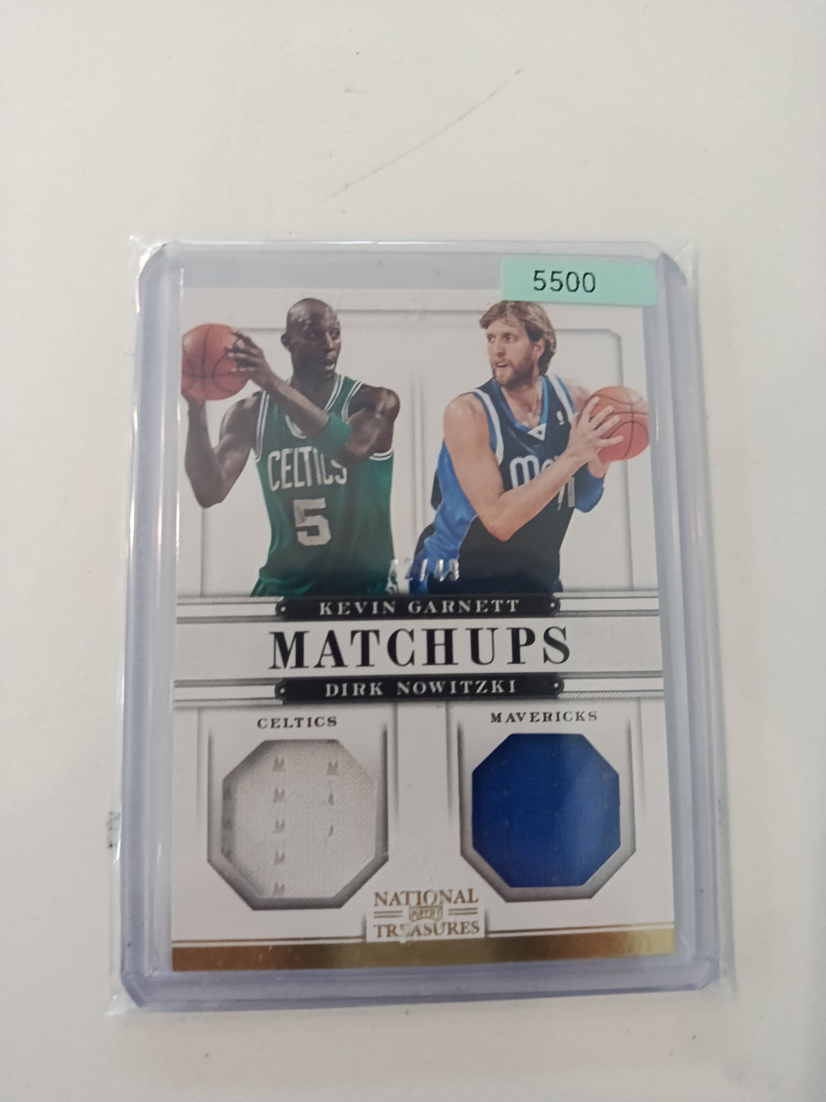 2012-13 Panini National Treasures Matchups Kevin Garnett / Dirk Nowitzki #18