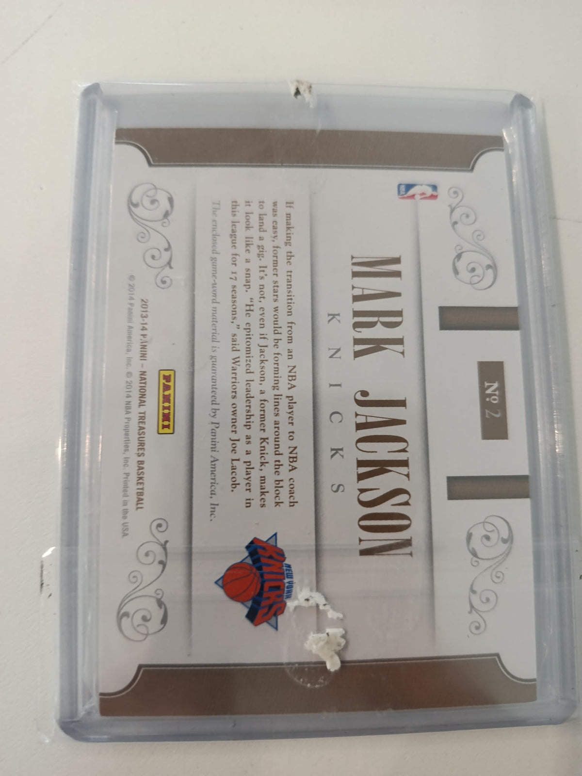 2013-14 Panini National Treasures X Factor Mark Jackson Gold #2 - view 2