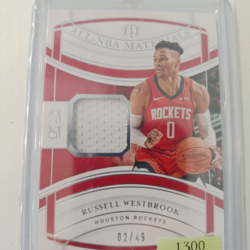 2019-20 Panini National Treasures All-NBA Materials Russell Westbrook #NBM-RWB