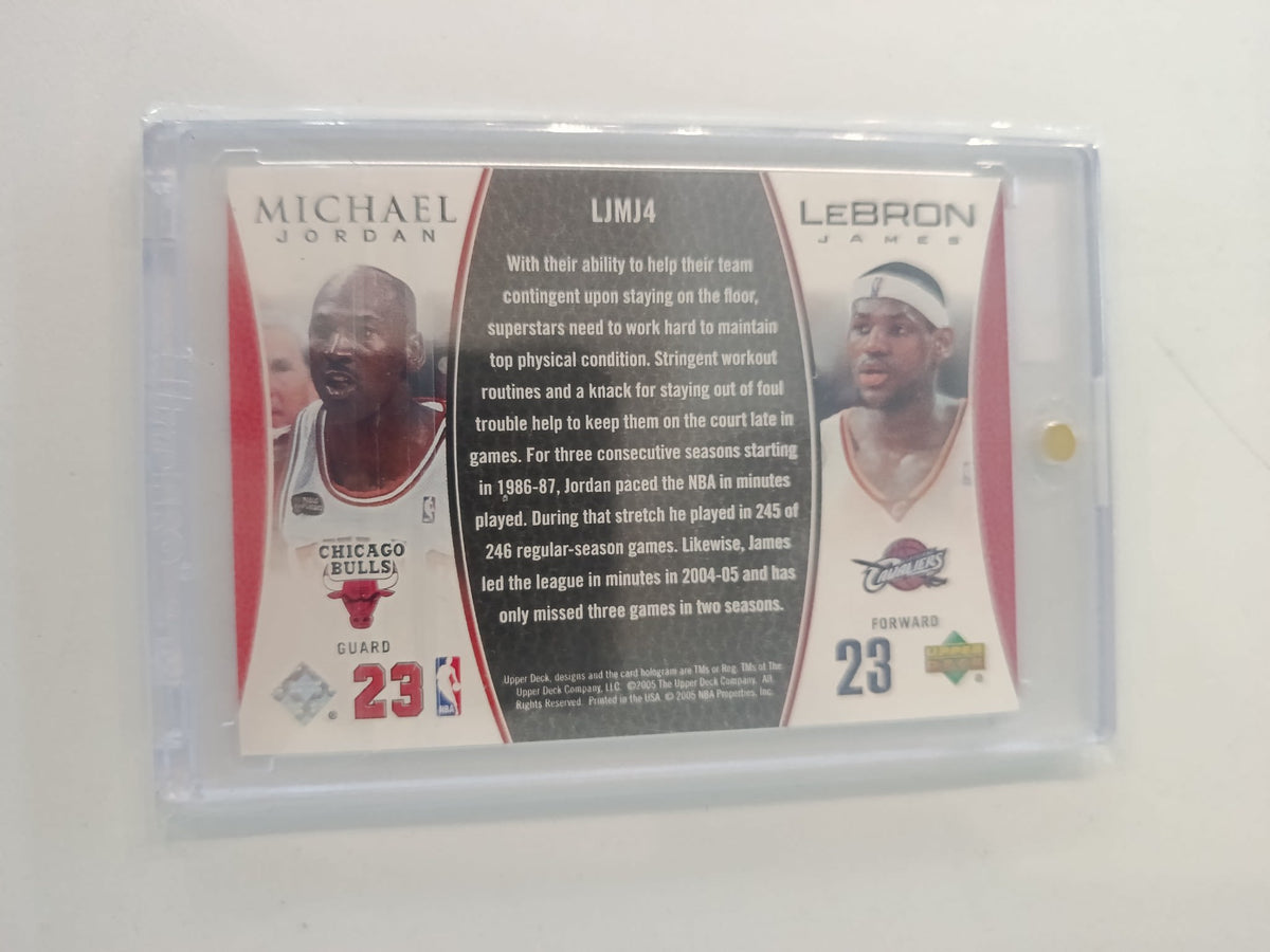2005-06 Upper Deck LeBron James / Michael Jordan Michael Jordan / LeBron James #LJMJ4 - view 2