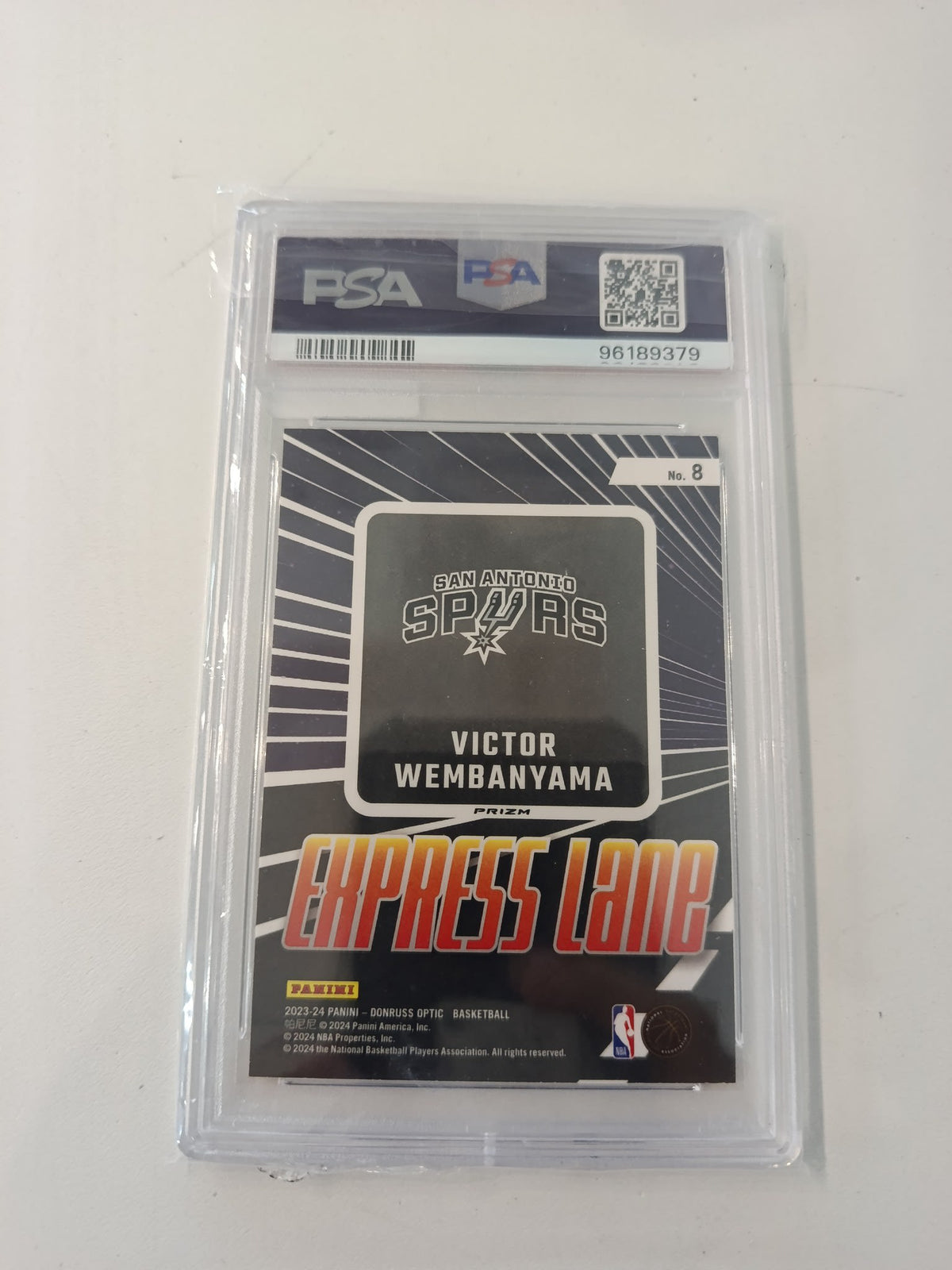 2023-24 Panini Donruss Optic Rookie Momentum Victor Wembanyama #18 PSA 9 - view 2
