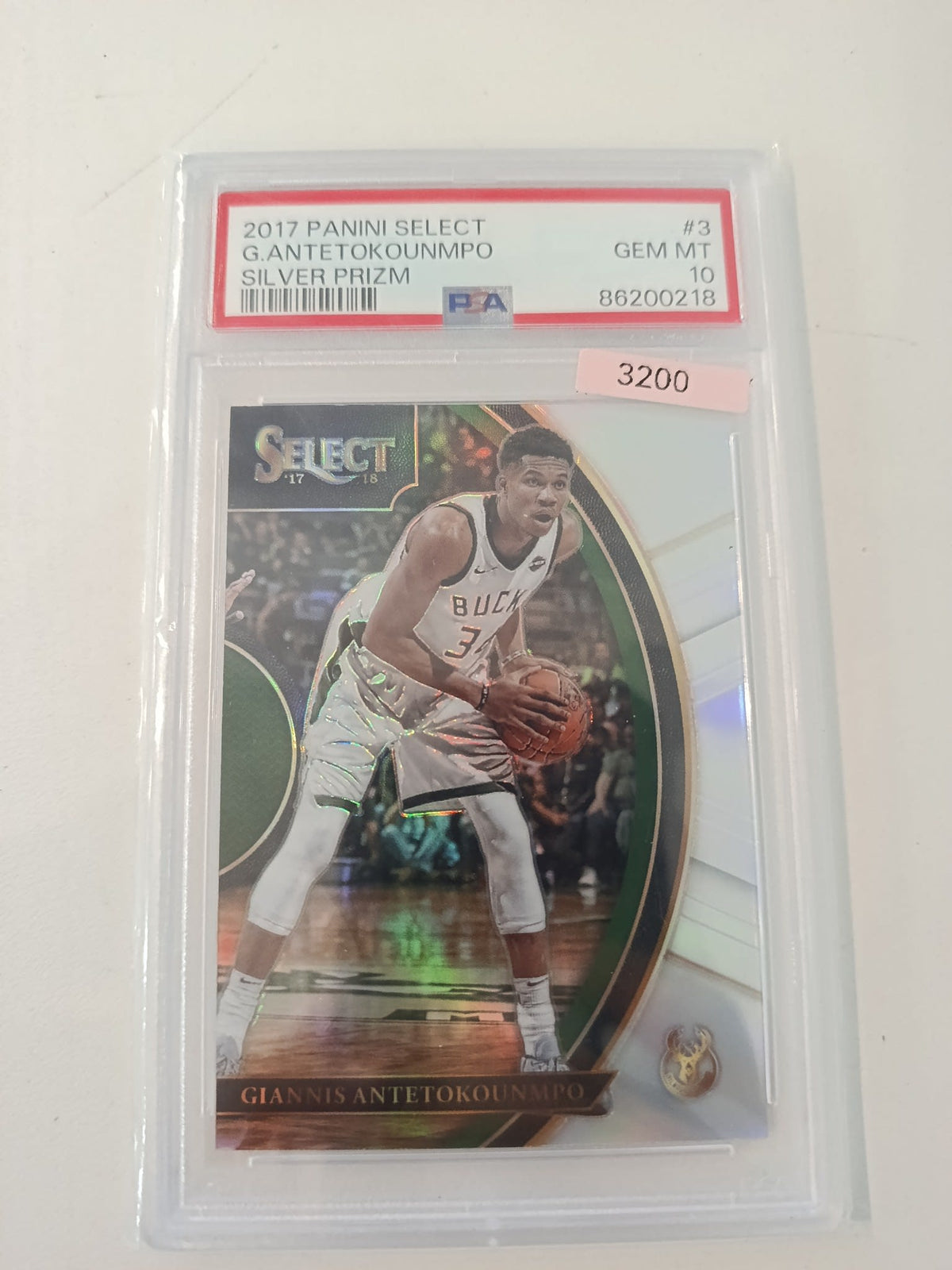 2017 Panini Select Giannis Antetokounmpo Silver #3 PSA GEM MT 10