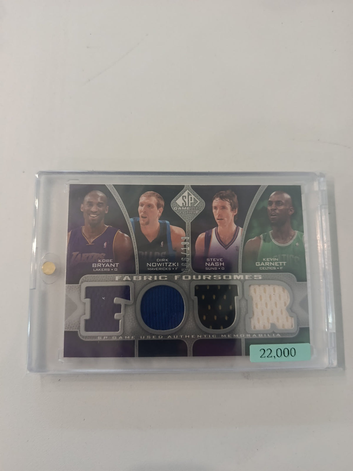 2009-10 Upper Deck SP Game Used Fabric Foursomes Kobe Bryant / Dirk Nowitzki / Steve Nash
