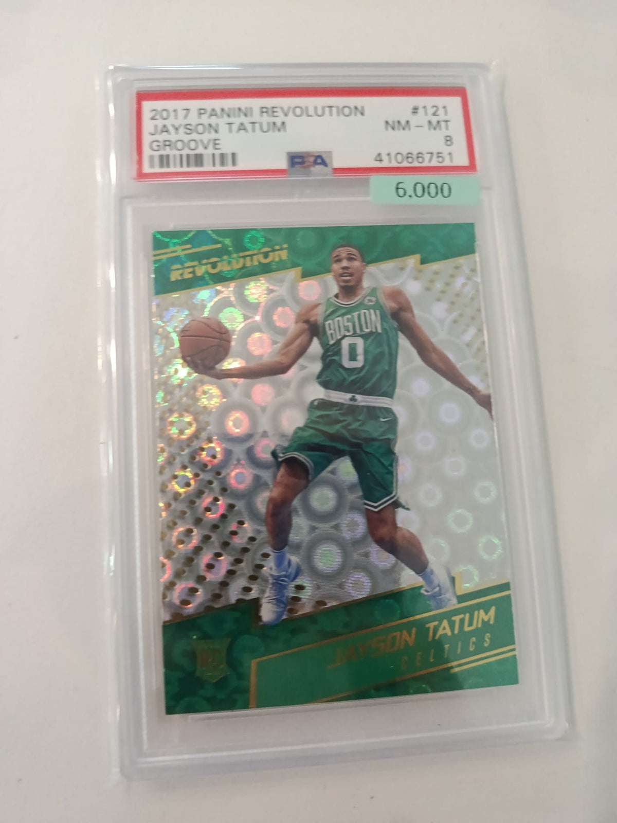2017 Panini Revolution Groove Jayson Tatum #121 PSA NM-MT 8