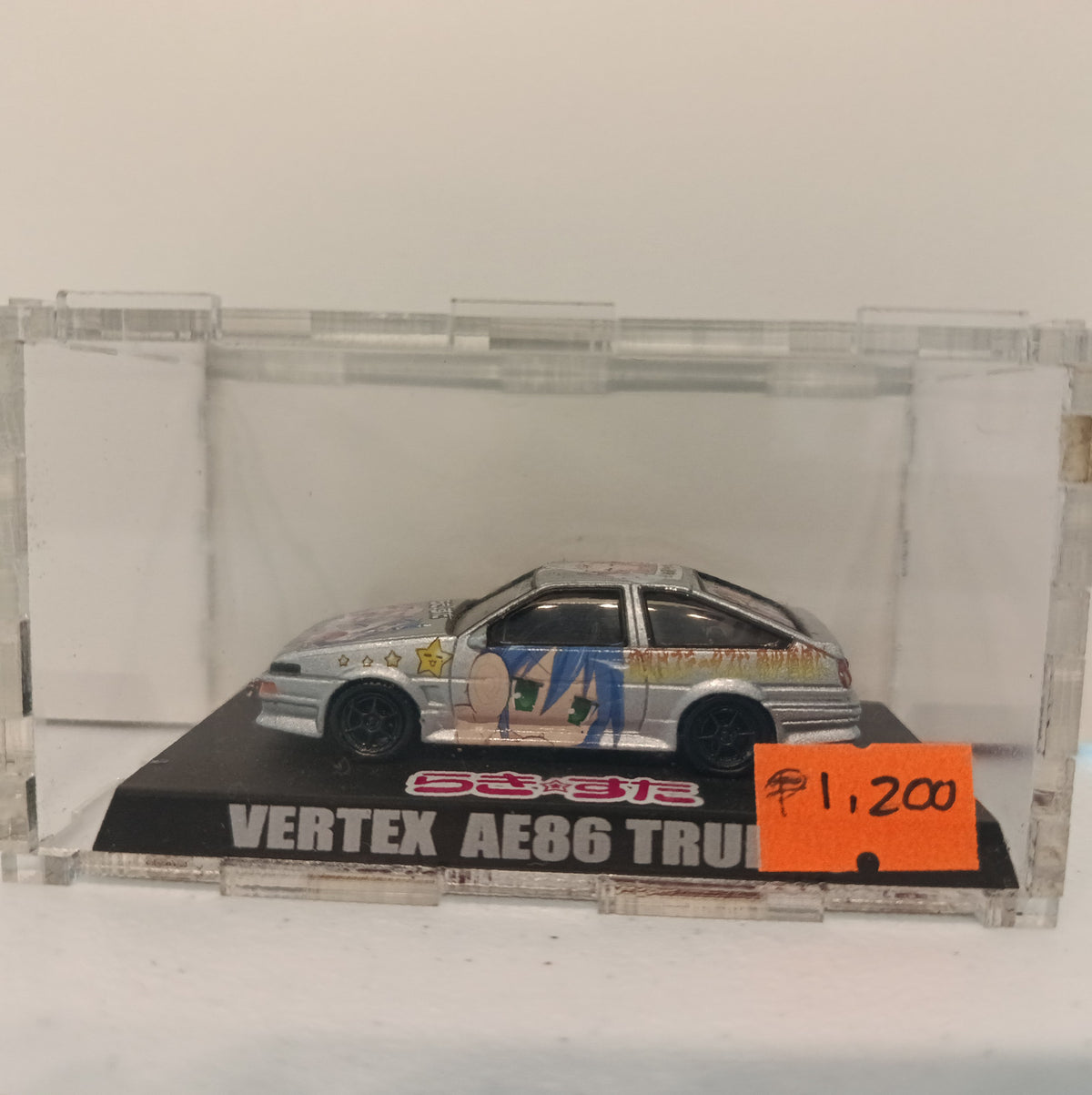 Diecast Mini Car Lucky Star (らき☆すた) Itasha Vertex AE86 Trueno - Lucky Star Itasha
