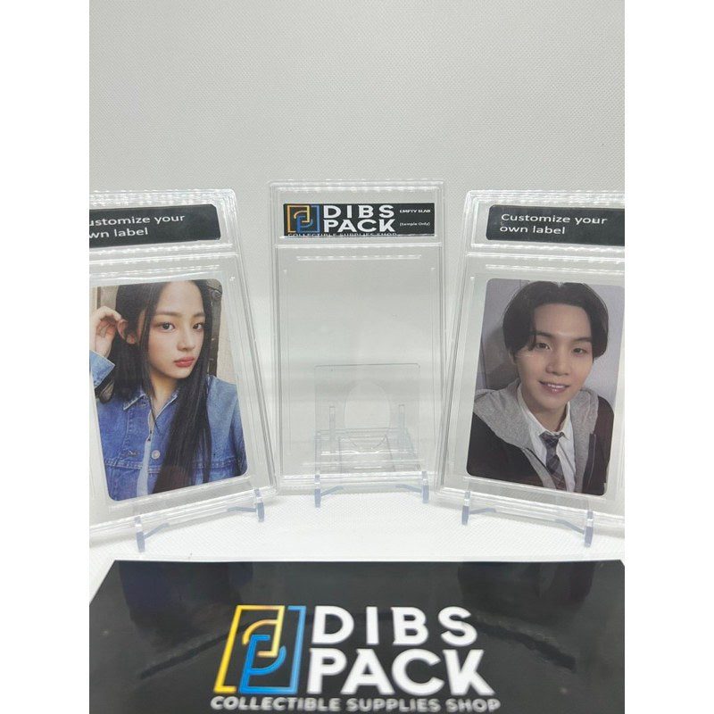 Empty slab card holder - *customized label not included*