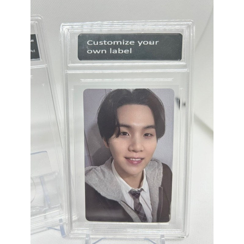 Empty slab card holder - *customized label not included*