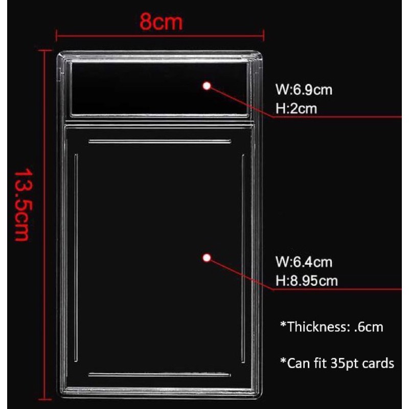 Empty slab card holder - *customized label not included*