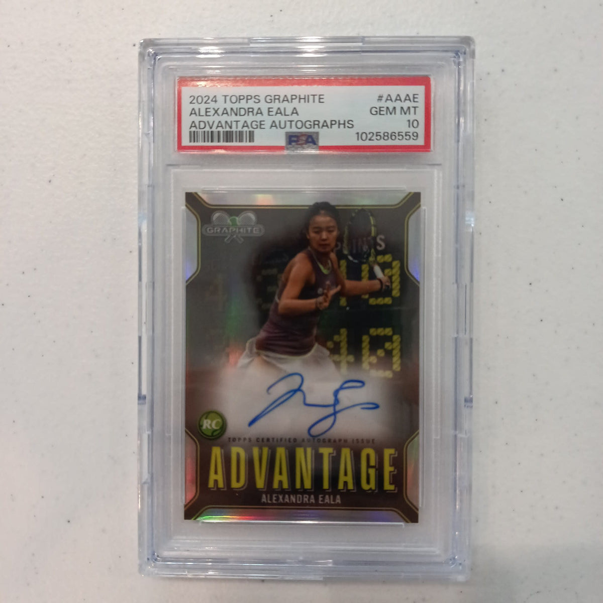 2024 Topps Graphite Advantage Autographs Alexandra Eala #AAAE PSA 10