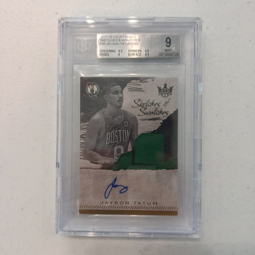 2017-18 Panini Court Kings Sketches & Swatches Jayson Tatum #35 Beckett 9