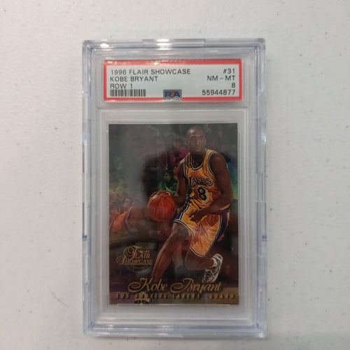 1996 Flair 1996 Flair Showcase Row 1 Kobe Bryant #31 PSA NM-MT 8
