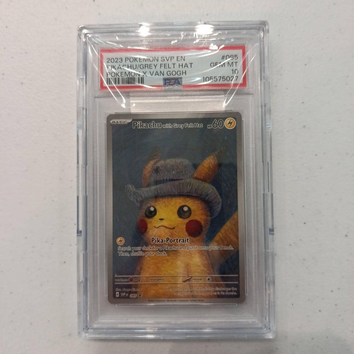 2023 Pokemon Company Scarlet & Violet Prismatic Evolution Pika-Portrait Pikachu with Grey