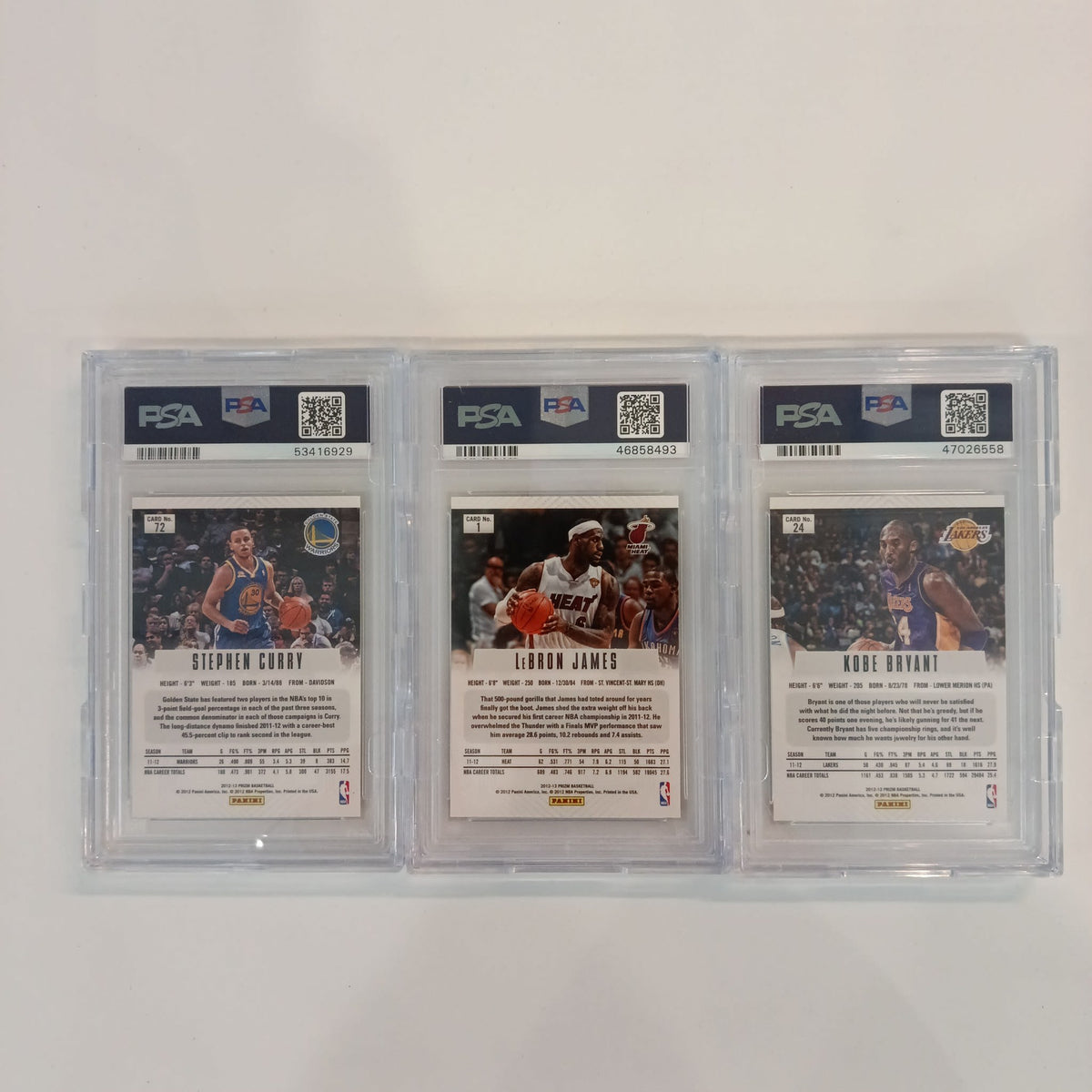 2012 Panini Prizm Stephen Curry #278 PSA 9 - view 2