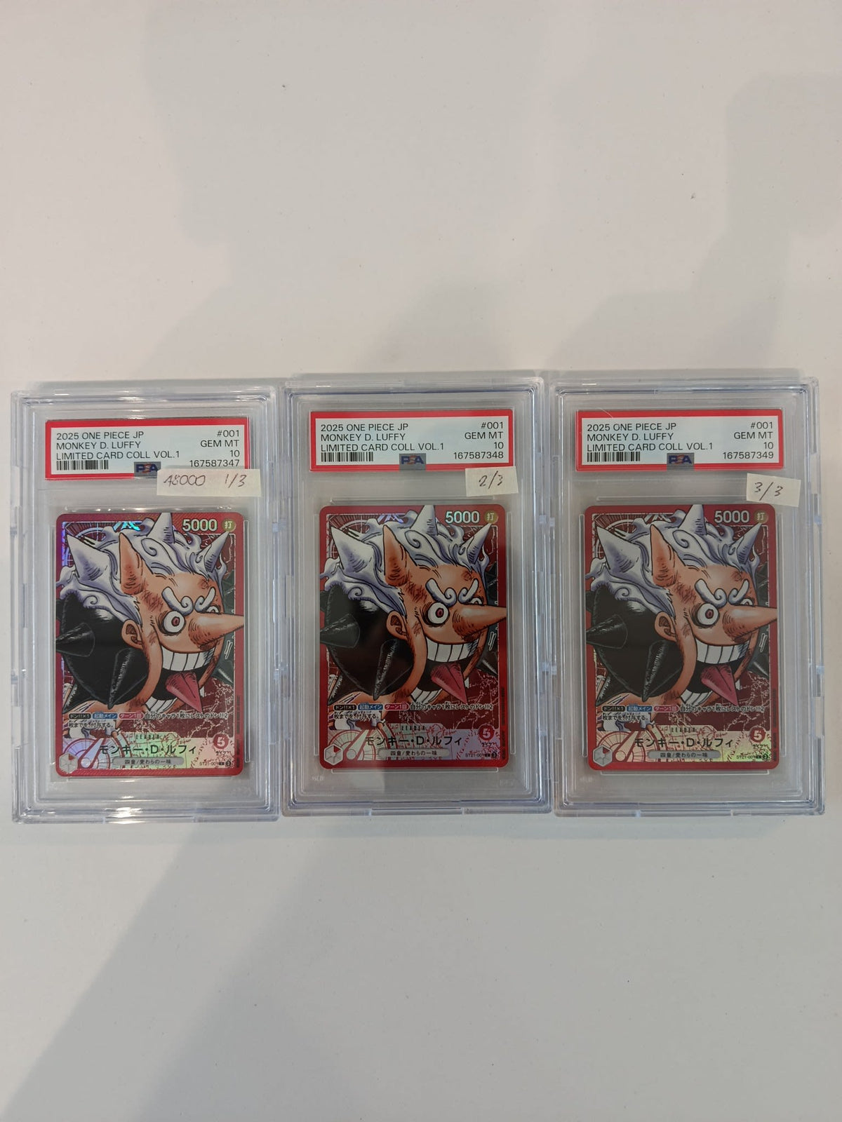 Bandai 2025 ONE PIECE JP Limited Card Collection Vol.1 Monkey D. Luffy #001 PSA GEM MT