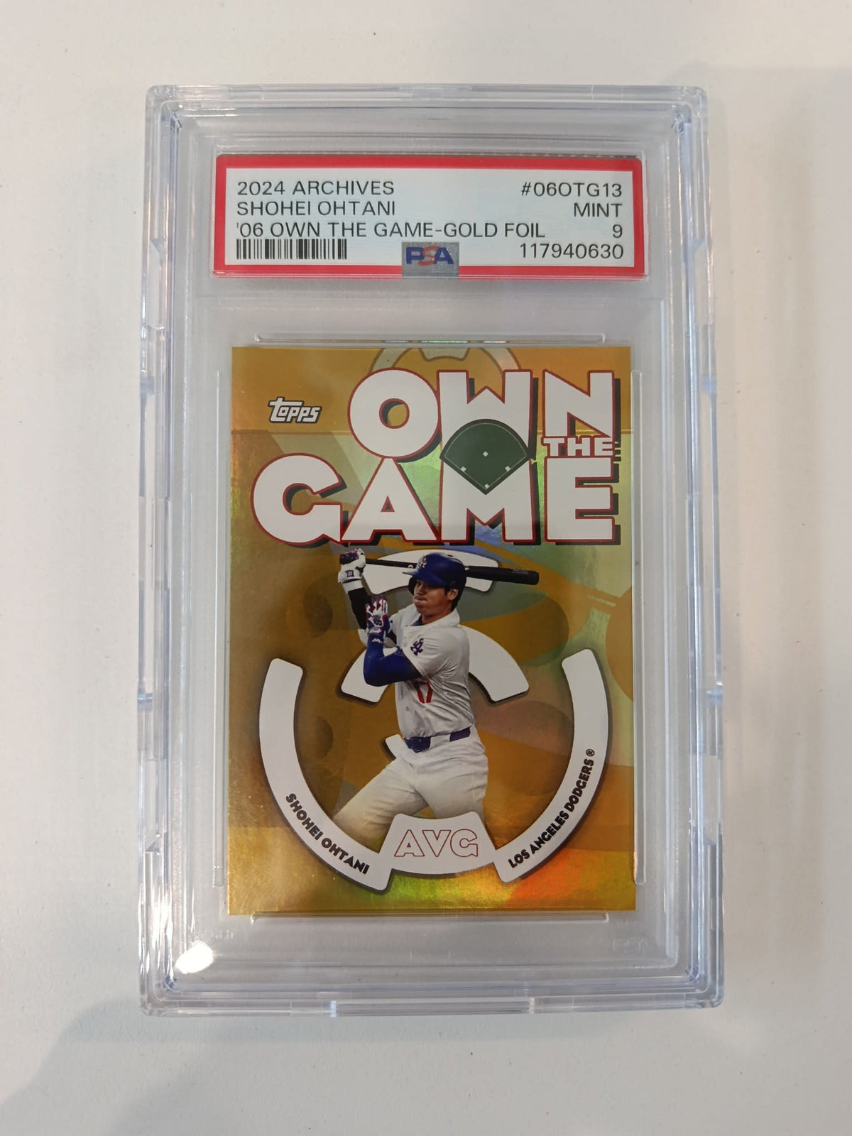 2024 Topps 2024 Archives Own the Game Shohei Ohtani Gold Foil #O60TG13 PSA 9