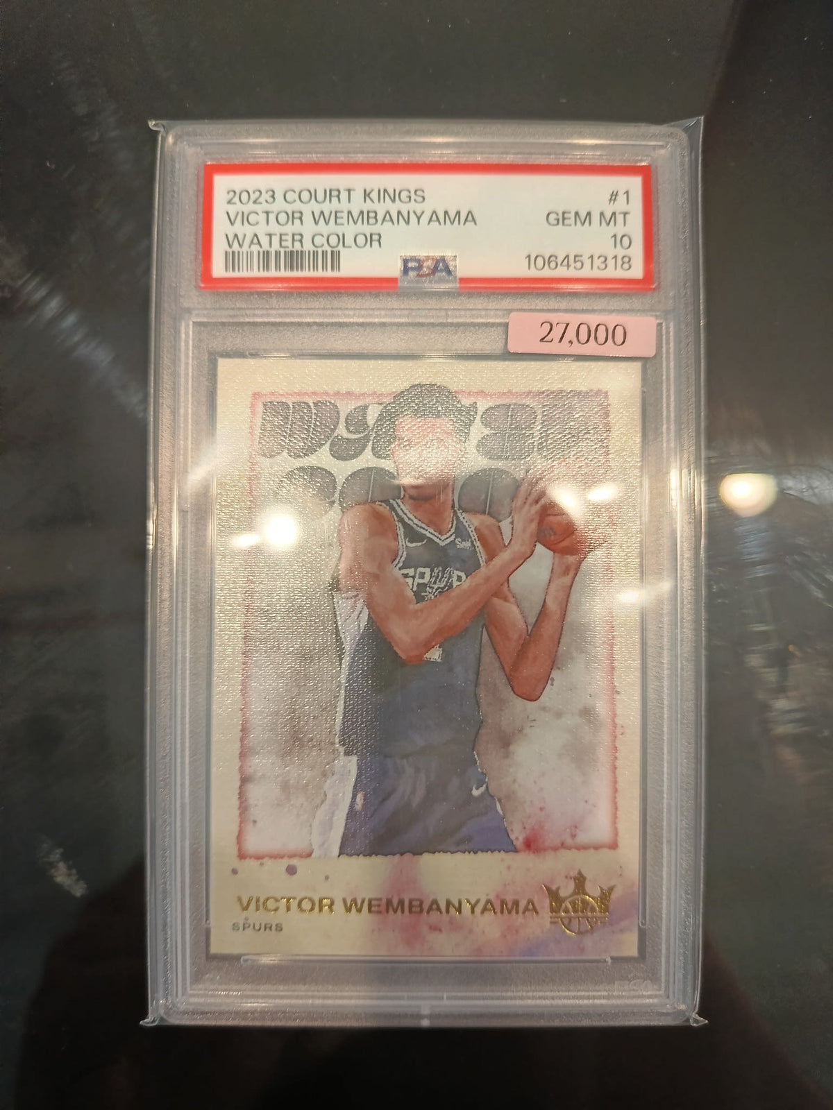 2023 Panini Court Kings Victor Wembanyama Water Color #1 PSA 10