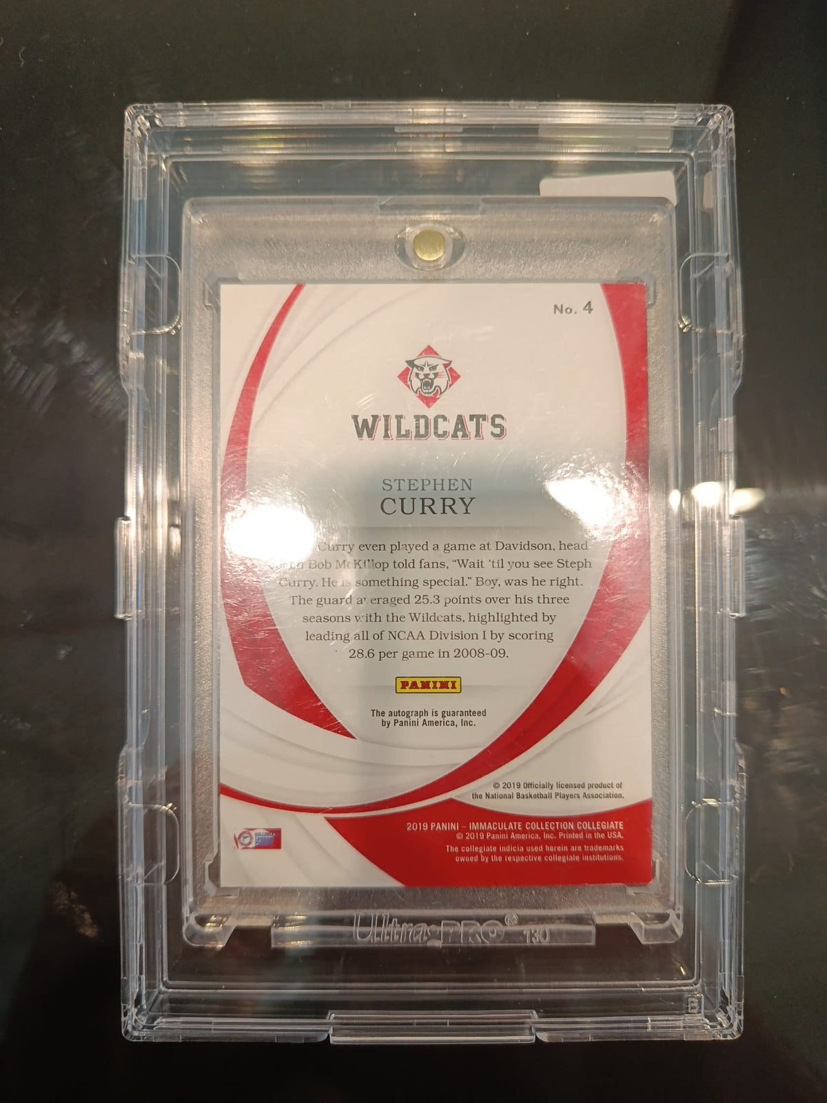 2009-10 Panini Immaculate Collection Immaculate Ink Stephen Curry #92 PSA 9 - view 2