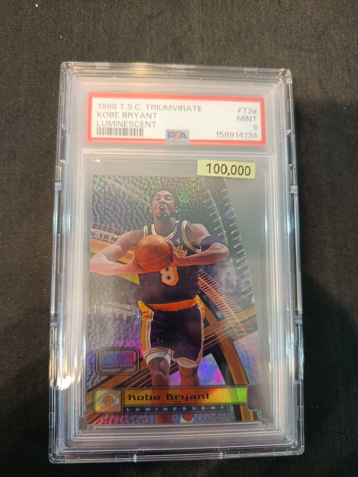 1998 T.S.C. Triumvirate Luminescent Kobe Bryant #T2a PSA 9