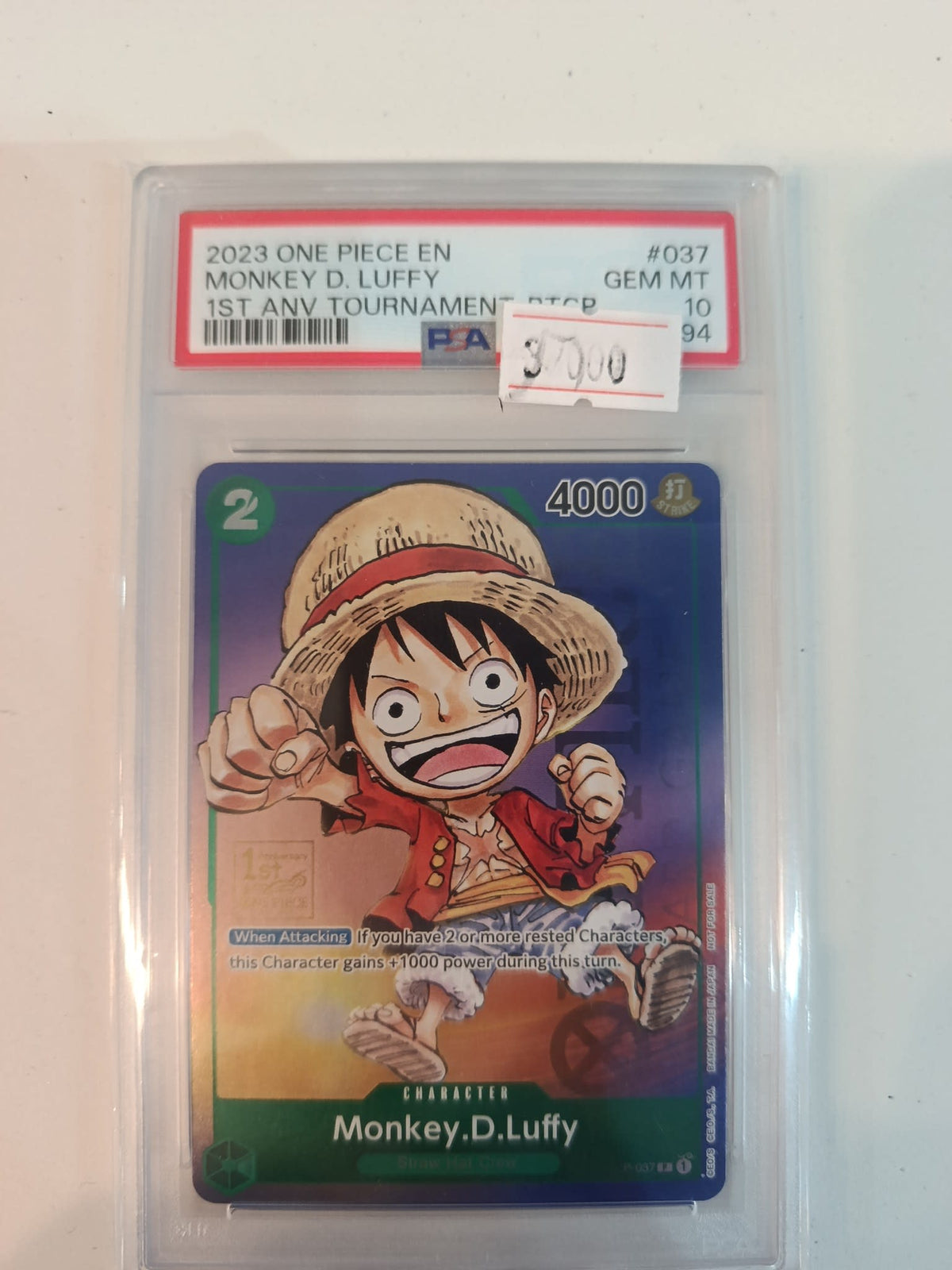 2023 Bandai Island Tournament Monkey D. Luffy #037 PSA 10