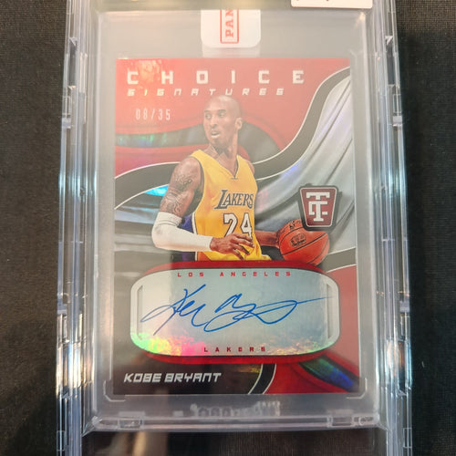 2017-18 Panini Totally Certified Choice Signatures Kobe Bryant Red #CS-KBR