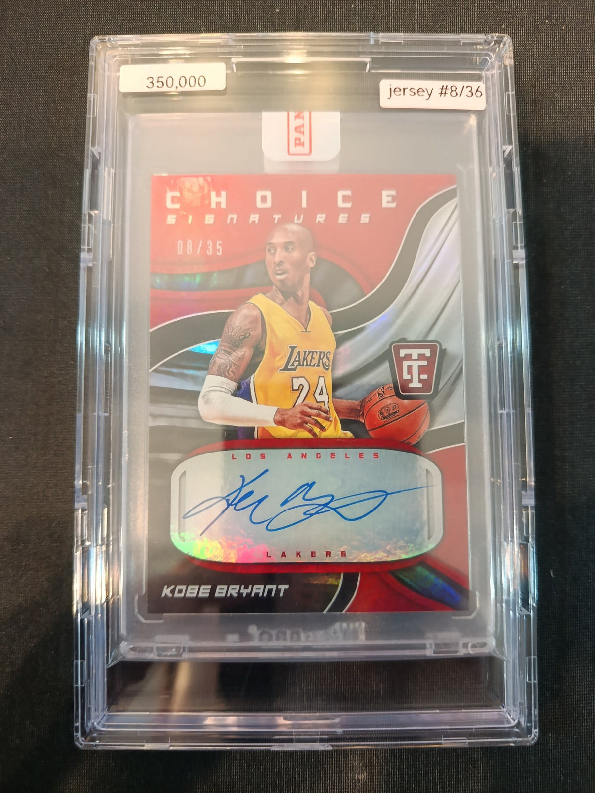 2017-18 Panini Totally Certified Choice Signatures Kobe Bryant Red #CS-KBR